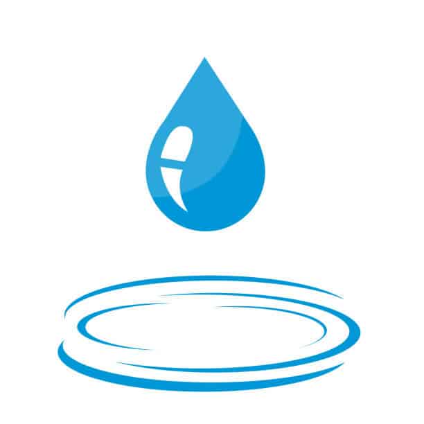 water drop falling into pool water